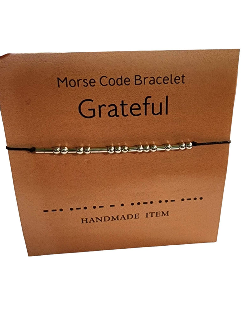 Grateful Morse Code Bracelet